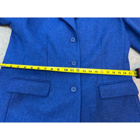 Talbots Women's Size 16 Blazer Jacket 100% Wool Blue Professional Career - Picture 9 of 14